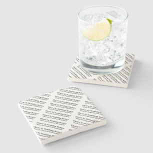 An Organised Bookshelf Stone Coaster