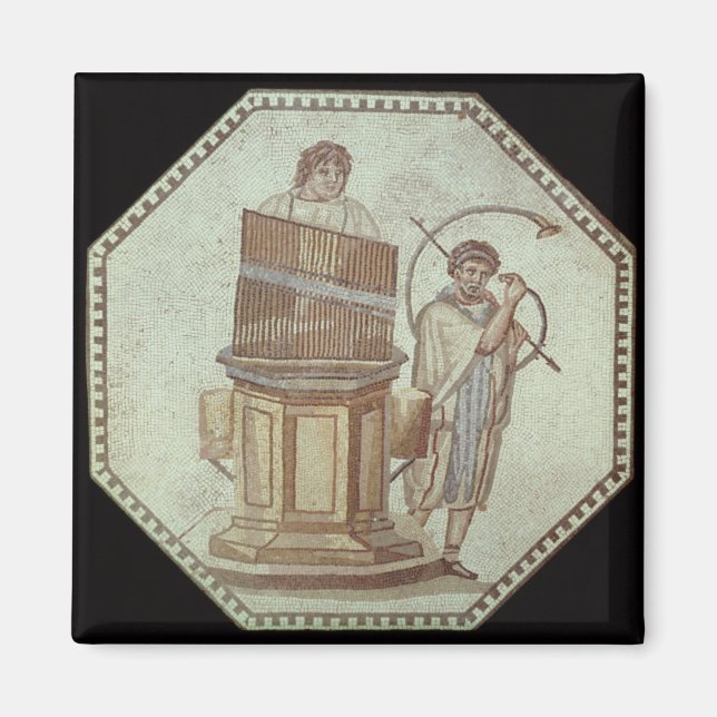 An organist and a horn player entertain magnet (Front)