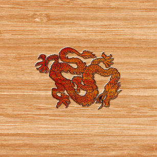 An oriental Dragon in Bamboo Fabric