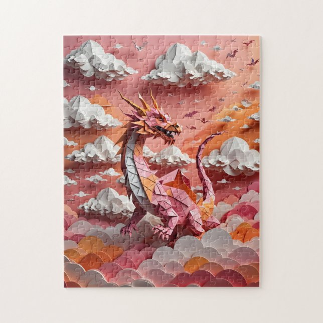 An origami dragon  jigsaw puzzle (Vertical)
