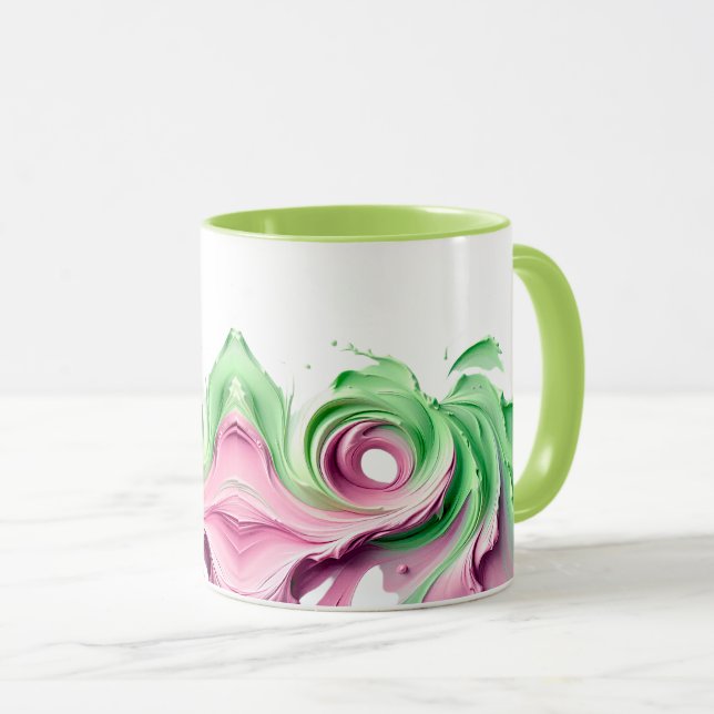 An original abstract image full of life. mug (Front Right)
