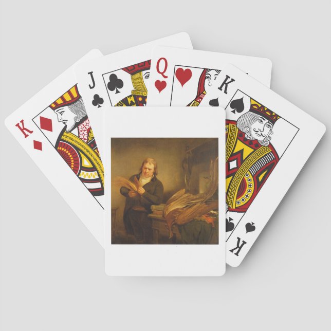 An Ornithologist, probably Mr. Thomson, Animal and Playing Cards (Back)