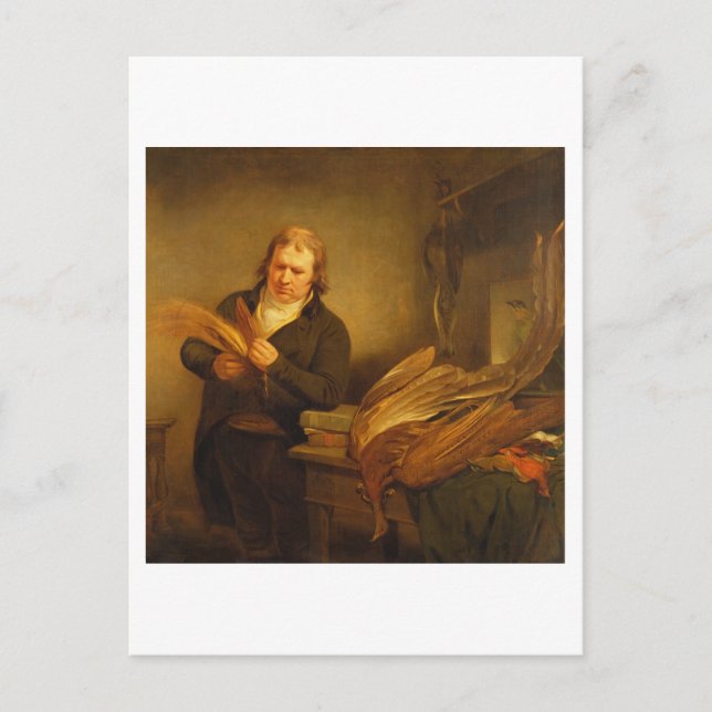 An Ornithologist, probably Mr. Thomson, Animal and Postcard (Front)