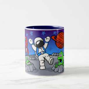 An Outer Space Adventure Two-Tone Coffee Mug