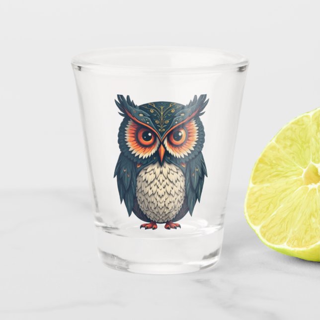 an owl glass (Front)