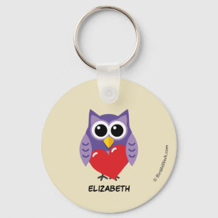 An Owly Love Add Your Name Key Ring