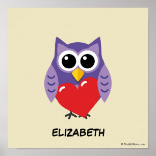 An Owly Love   Add Your Name Poster