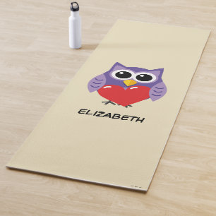 An Owly Love Add Your Name Yoga Mat