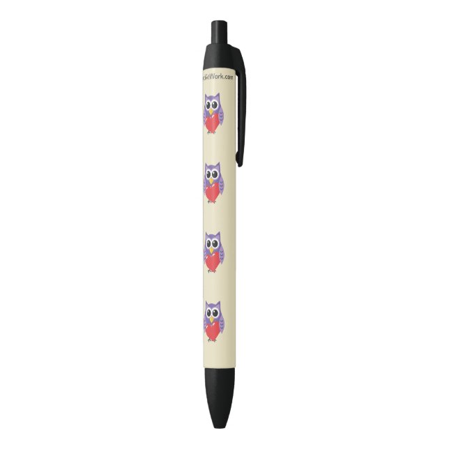 An Owly Love Black Ink Pen (Bottom (Vertical))