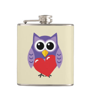 An Owly Love Hip Flask