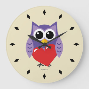 An Owly Love Large Clock