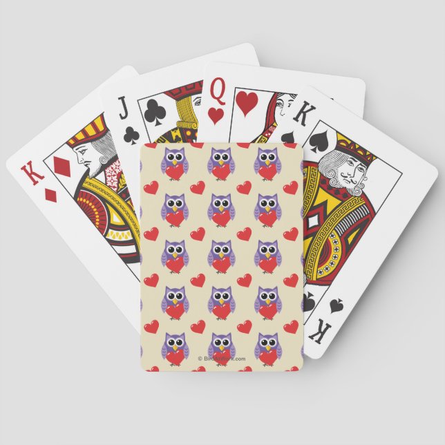 An Owly Love Pattern Playing Cards (Back)