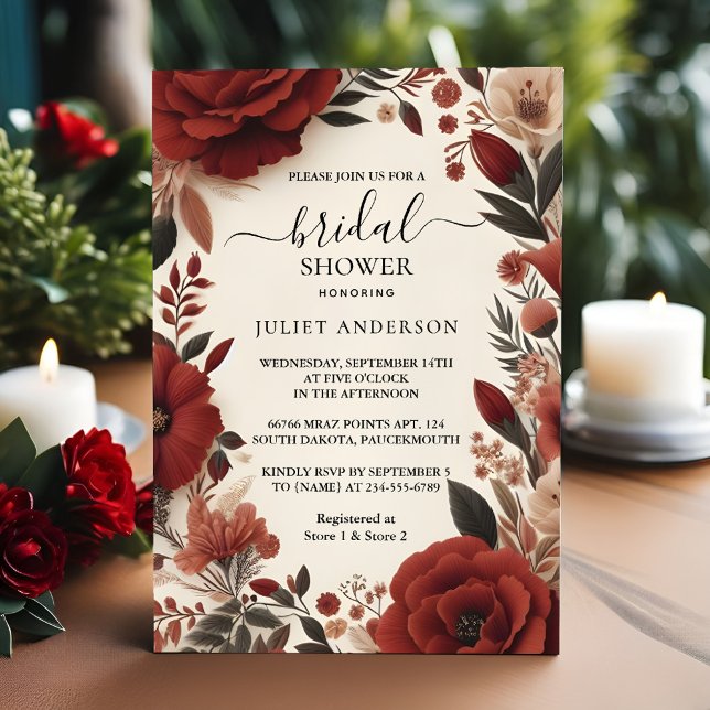 An Rustic Fiesta Rustic Bold Spanish Bridal Shower Invitation (Creator Uploaded)