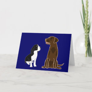 AN- Springer Spaniel and Chocolate Lab Notecards