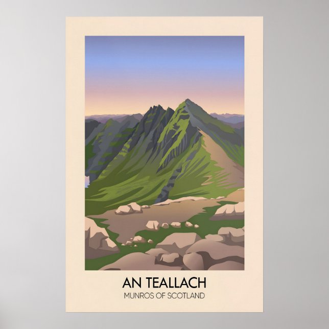 An Teallach Munros of Scotland Poster (Front)