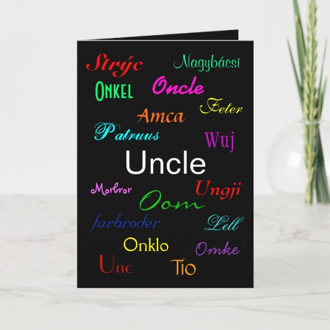 "An Uncle's Birthday I" Card - Customisable (Front)