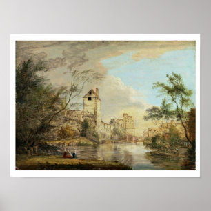 An Unfinished View of the West Gate, Canterbury, c Poster