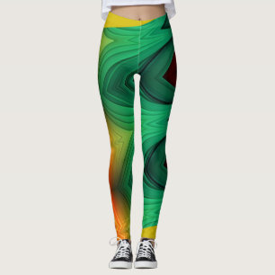 An unique cute multicolor "Ratti_Creative_Arts" Le Leggings