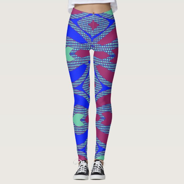 An unique multicolor "Ratti_Creative_Arts"   Leggings (Front)
