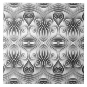 An unique seamless black & white classic pattern ceramic tile