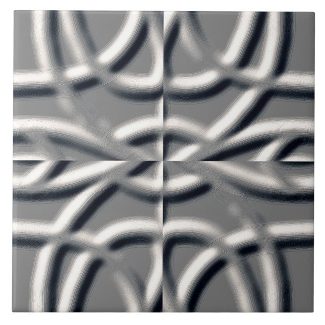 An unique silver grey embossing art classic design ceramic tile (Front)
