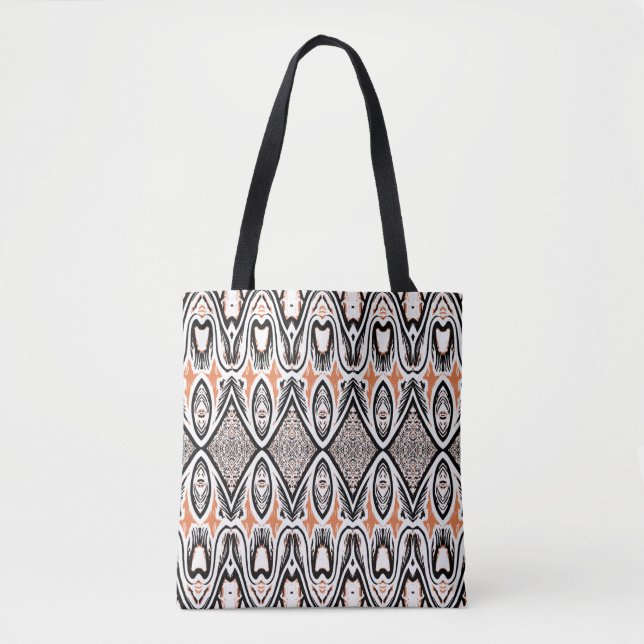 An unique trendy multiple colour classic design  tote bag (Front)