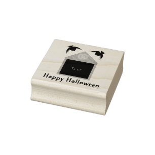An Unkindness of Ravens Halloween Custom Rubber Stamp