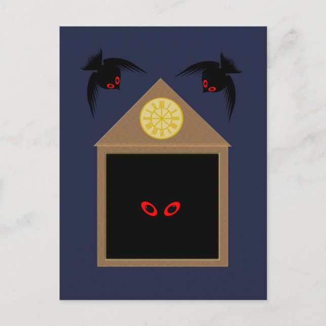 An Unkindness of Ravens Halloween Postcard (Front)