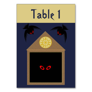 An Unkindness of Ravens Halloween Table Number