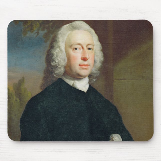An Unknown Man in Black, 1735 (oil on canvas) Mouse Pad (Front)