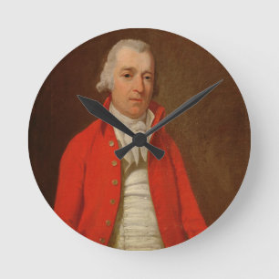 An Unknown Man (oil on canvas) Round Clock