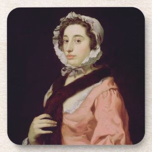 An Unknown Woman, called Peg Woffington (oil on ca Coaster