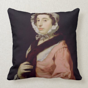 An Unknown Woman, called Peg Woffington (oil on ca Cushion