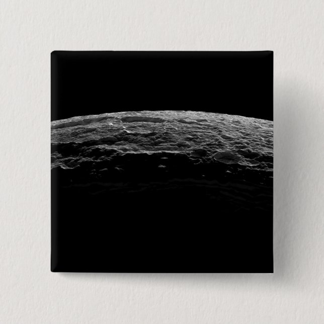 An unreal landscape of Saturn's moon 15 Cm Square Badge (Front)