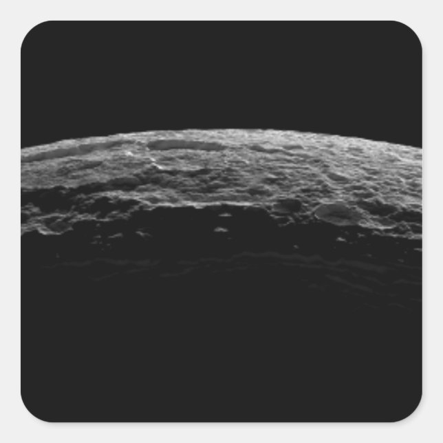 An unreal landscape of Saturn's moon Square Sticker (Front)