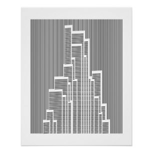an urban beehive of concrete jungle poster