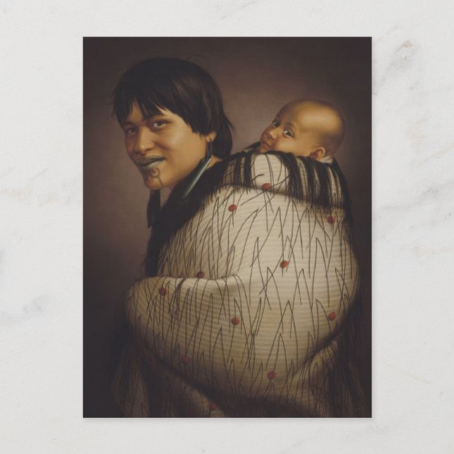 'Ana Rupene and Child' - G. Lindauer Postcard (Front)