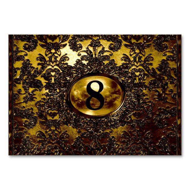 Anabella Dusk II Elegant Unique Table Number (Front)