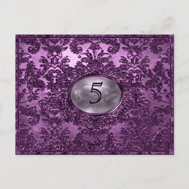 Anabelle  Plaza Victorian Table Number Card (Front)