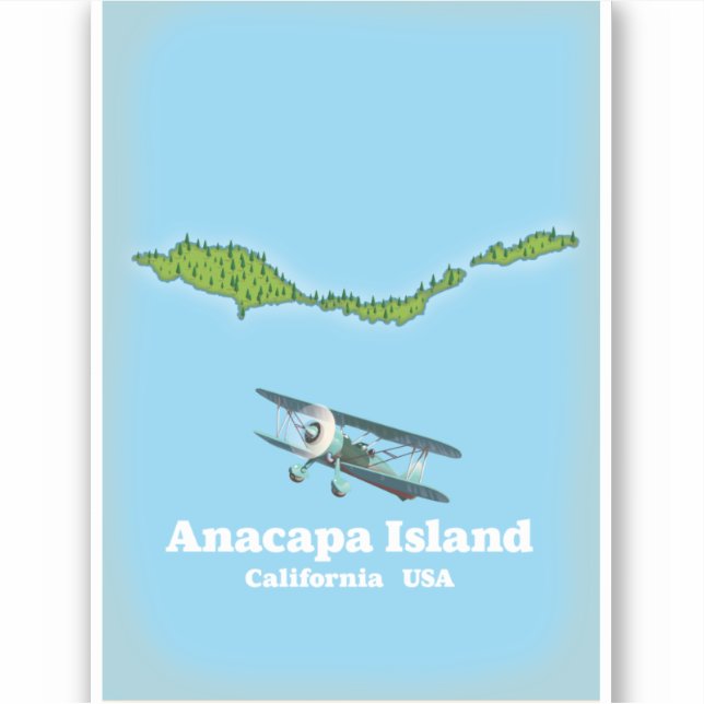 Anacapa Island California USA map (Front)