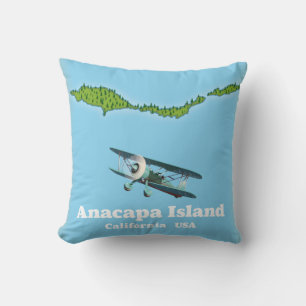 Anacapa Island California USA map Magnet Cushion