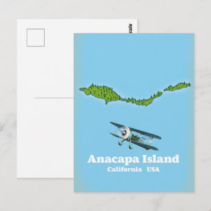 Anacapa Island California USA map Postcard