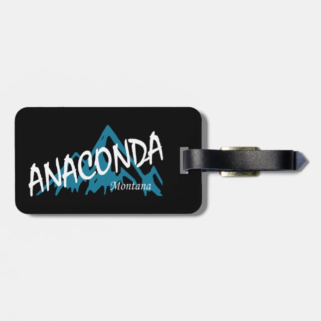 Anaconda Montana Mountains Luggage Tag (Back Horizontal)