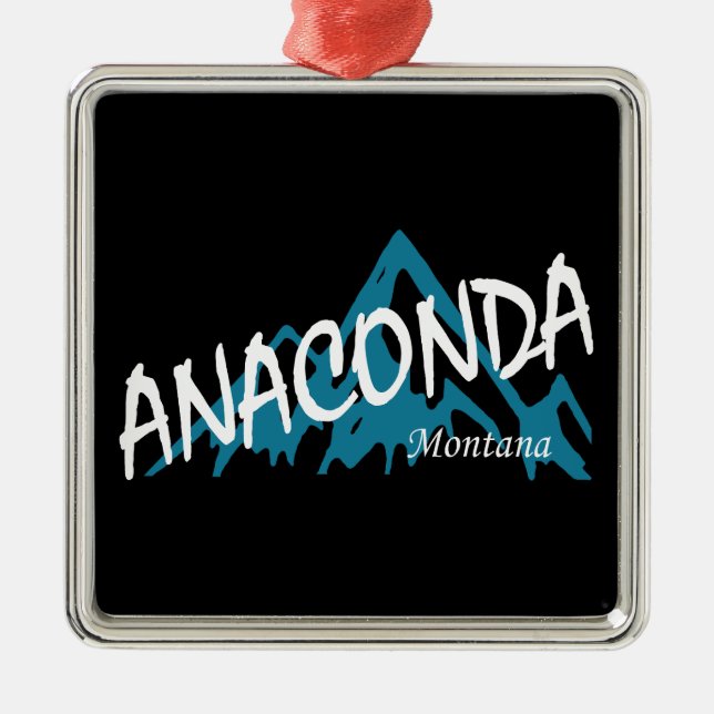 Anaconda Montana Mountains Metal Ornament (Front)