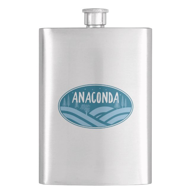 Anaconda Montana Outdoors Hip Flask (Front)