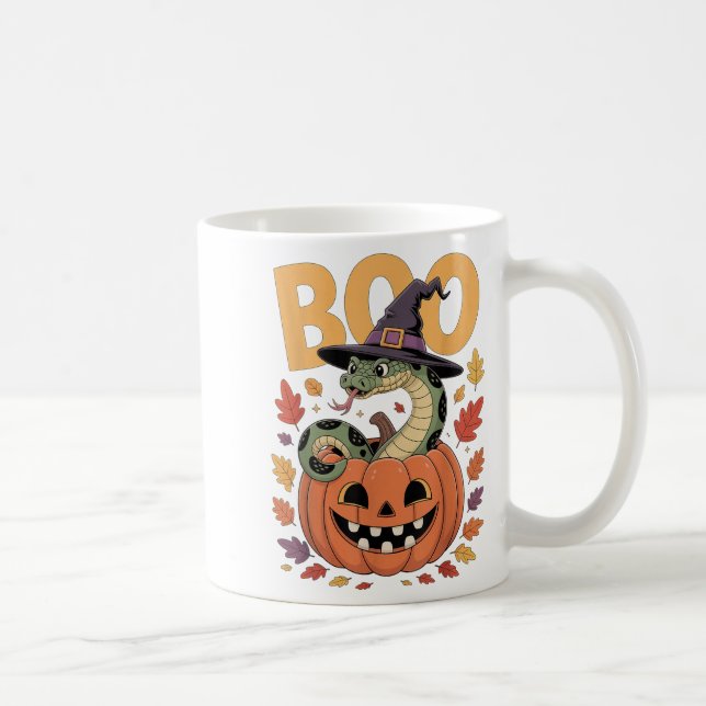 Anaconda Snake Costume On Pumpkin Halloween Anacon Coffee Mug (Right)