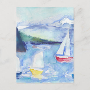 Anacortes Sailboats Postcard