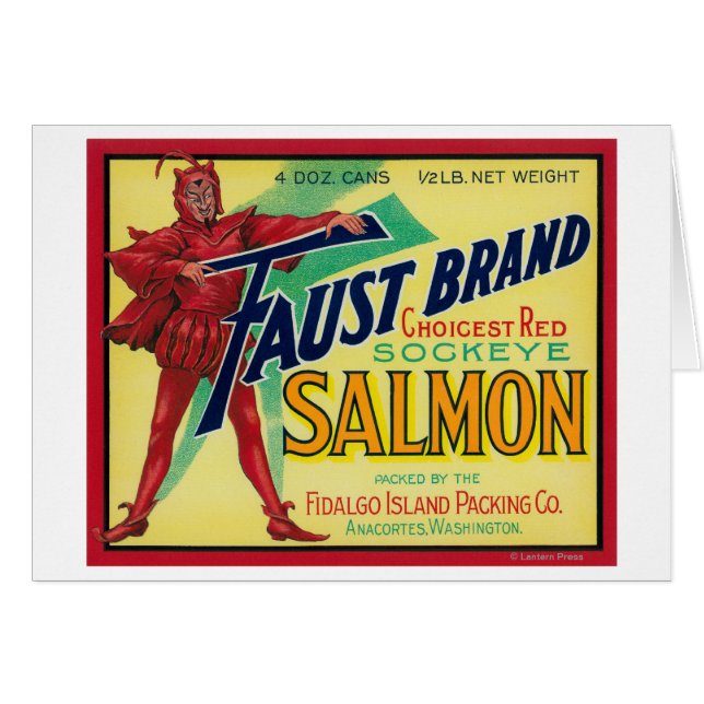 Anacortes, Washington - Faust Salmon Case Label (Front Horizontal)