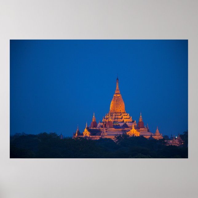 Anada Temple At Twilight Poster (Front)