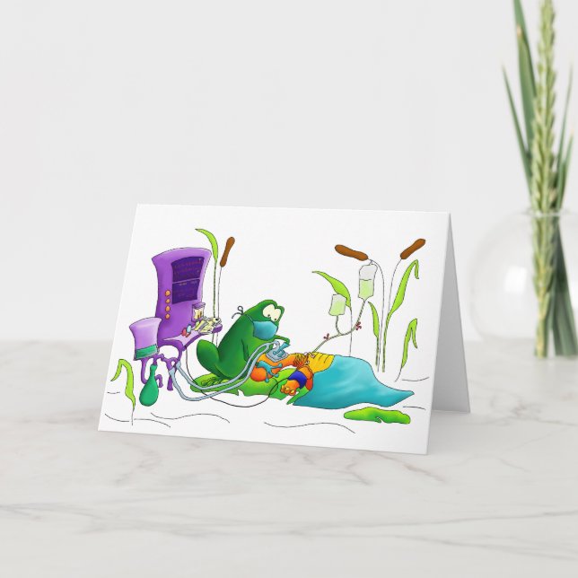 Anaesthesia Doctor Frog Card (Front)
